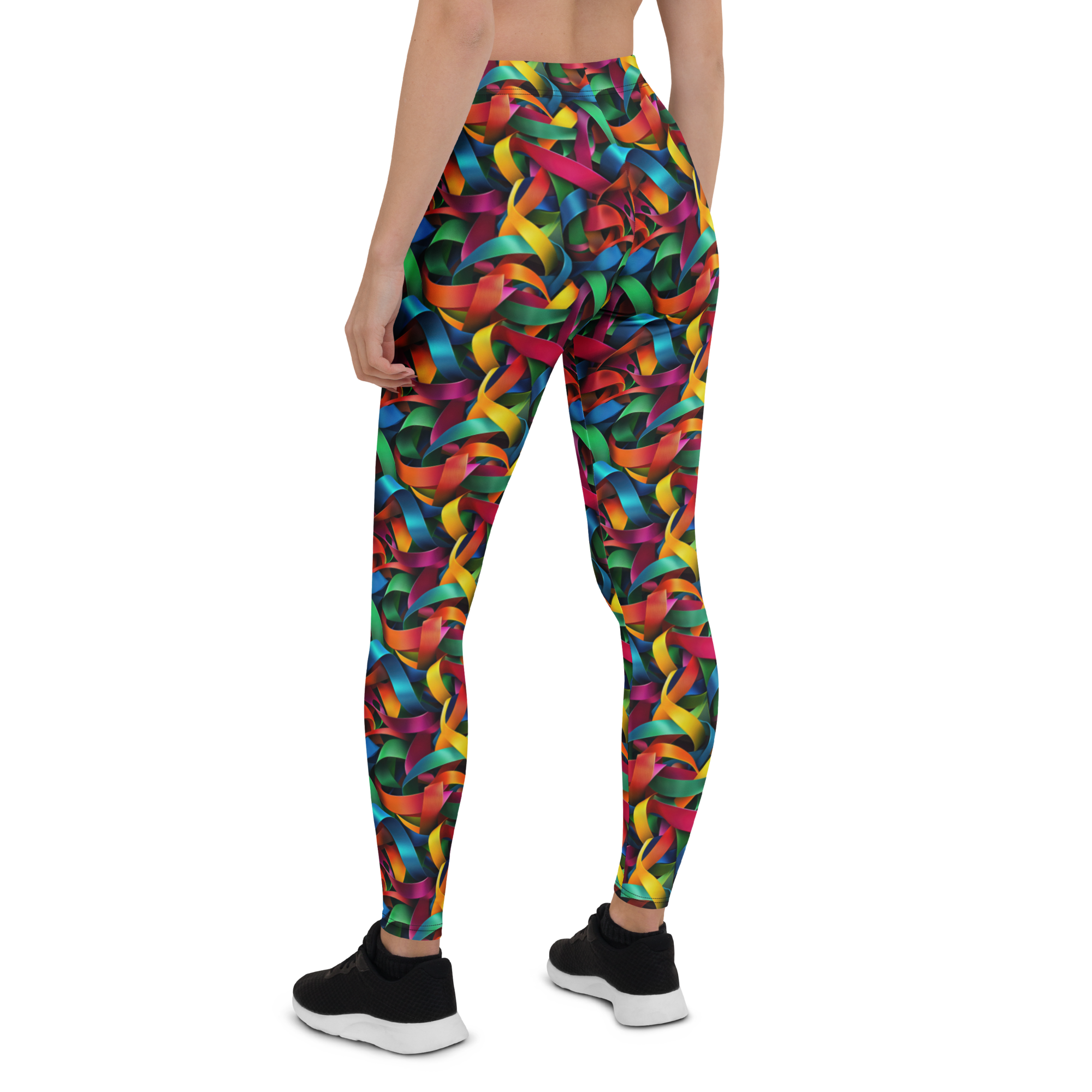 Rainbow Ribbon Leggings Rear View