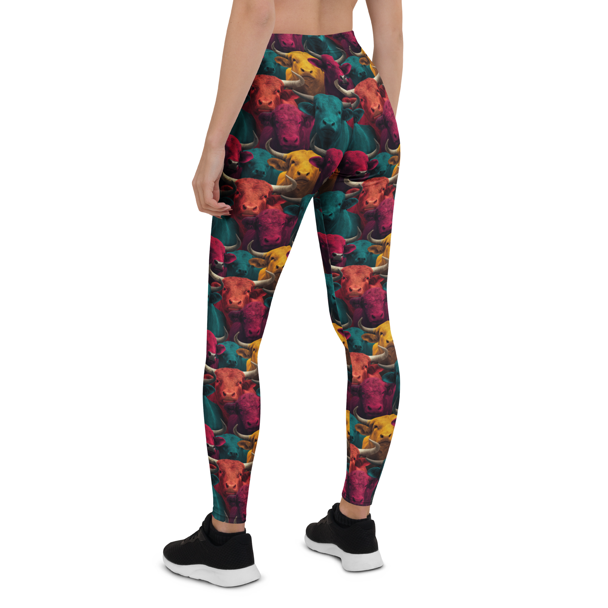 Cattle Color Leggings Rear View