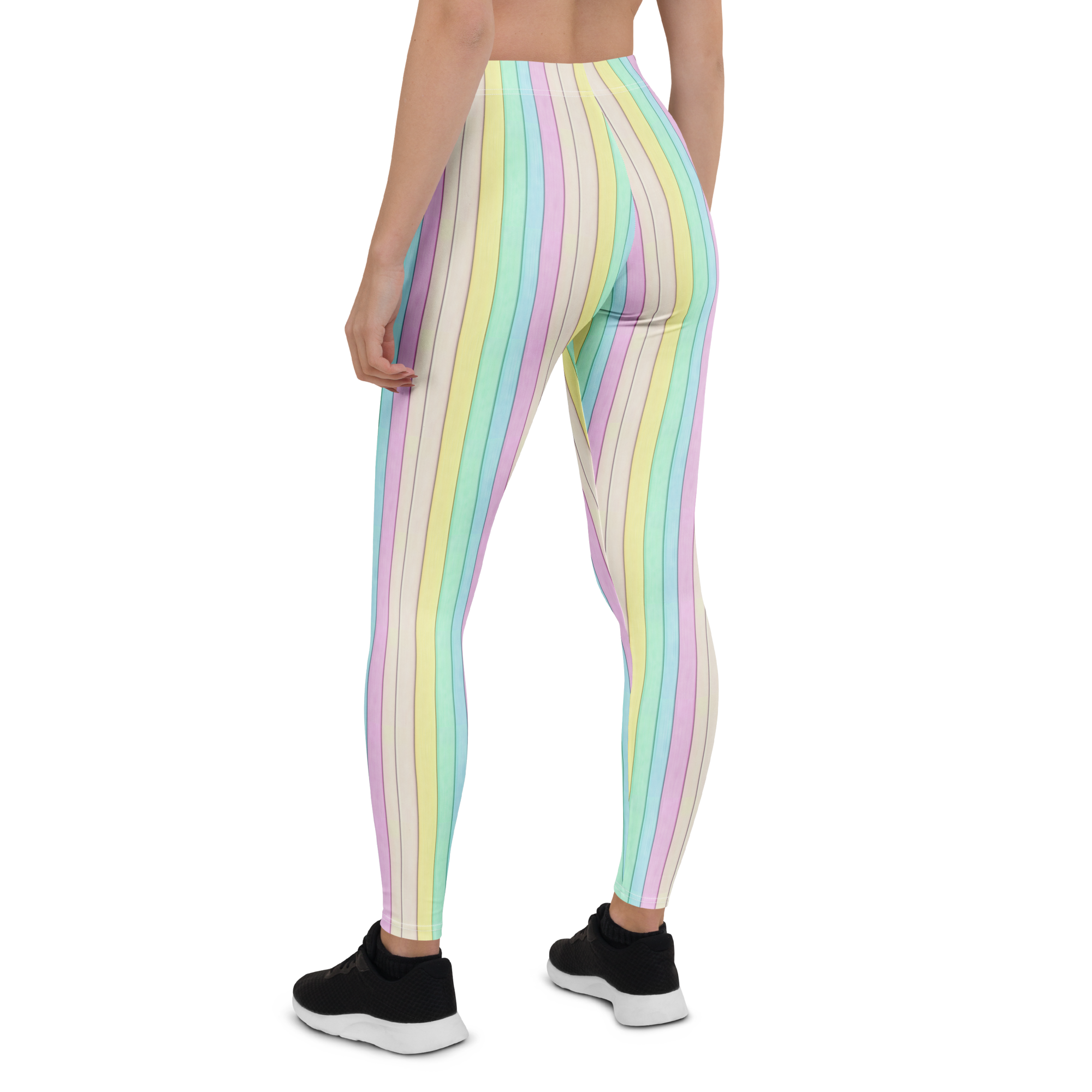 Candy Stripe Leggings Rear View