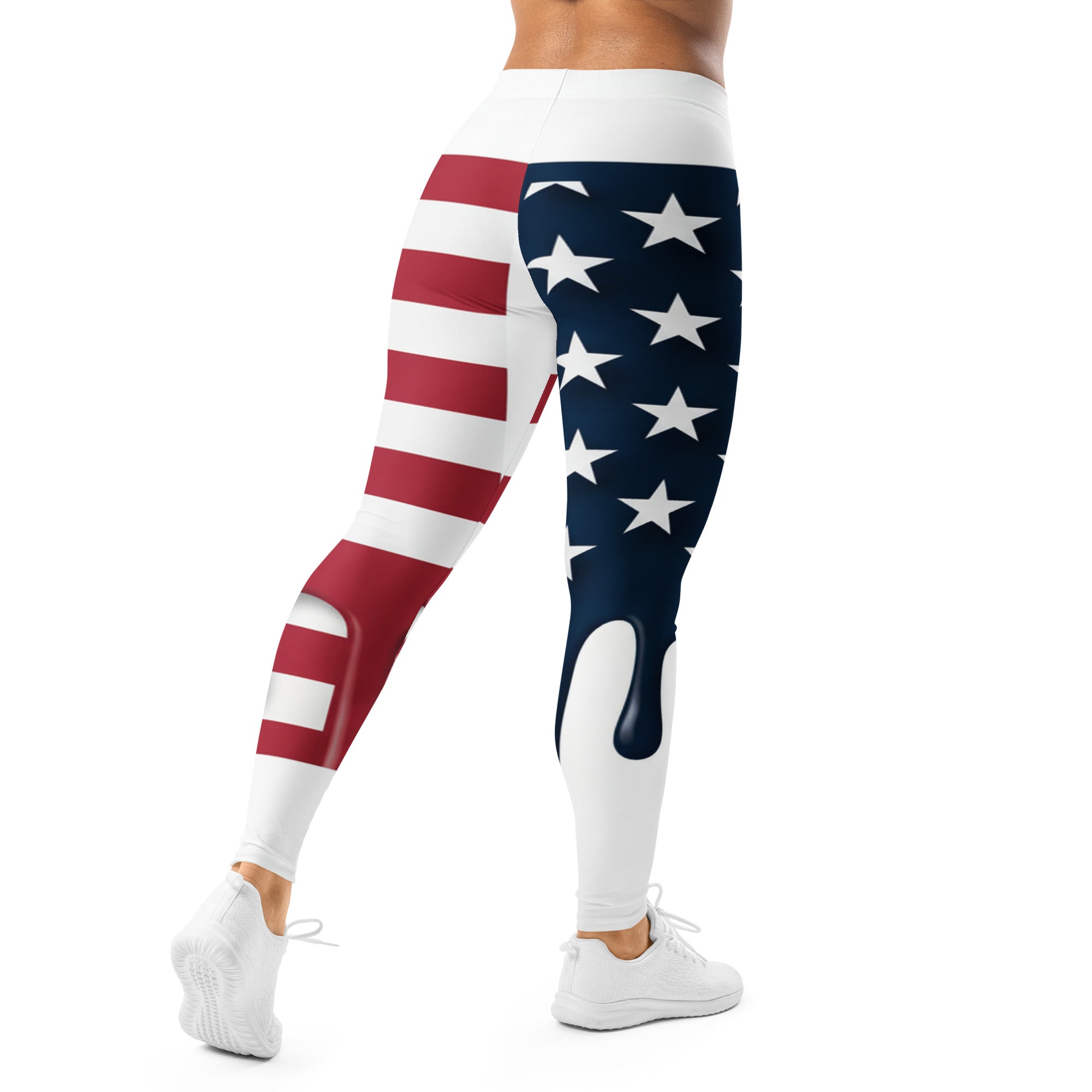 Stars & Stripes Drip Leggings | GearBunch