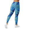 Electrik Blue Ferns Leggings | GearBunch