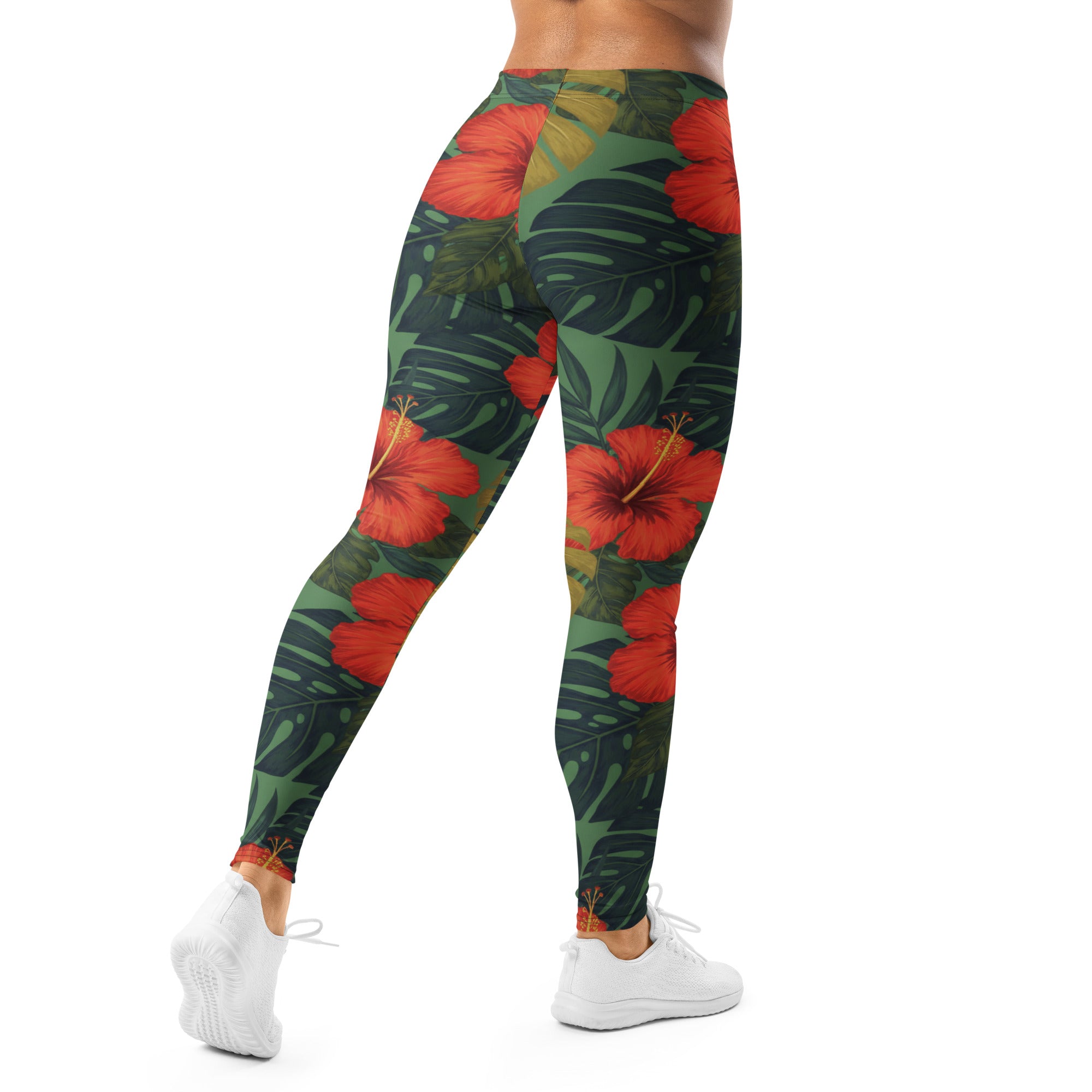 Bold Tropical Leaves Leggings | GearBunch
