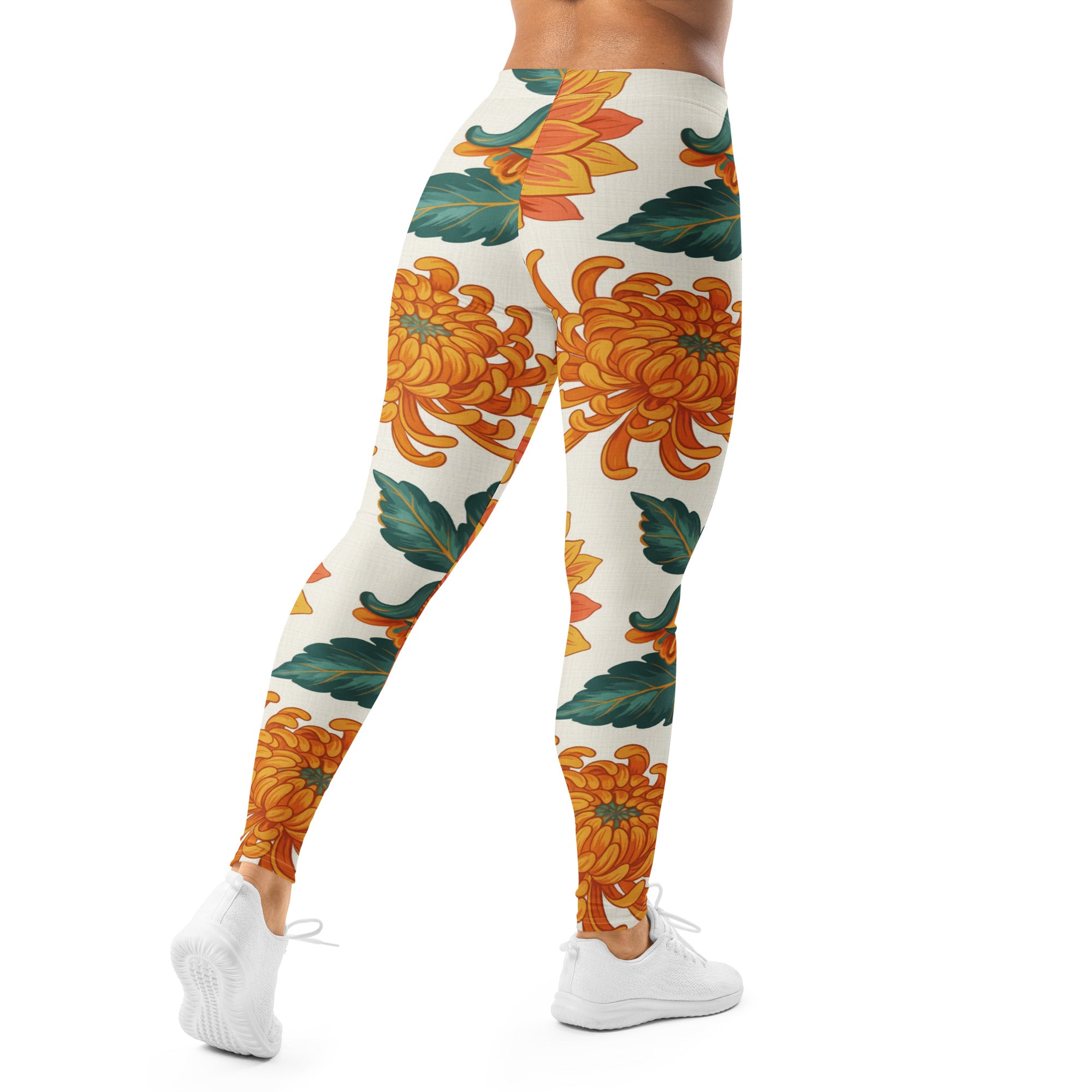 Retro Floral Seventies Leggings | GearBunch