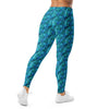 Electrik Blue Ferns Leggings | GearBunch