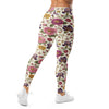 GearBunch Leggings: Libra Balance Floral Leggings featuring amethyst purple, blush pink, and soft gold floral pattern