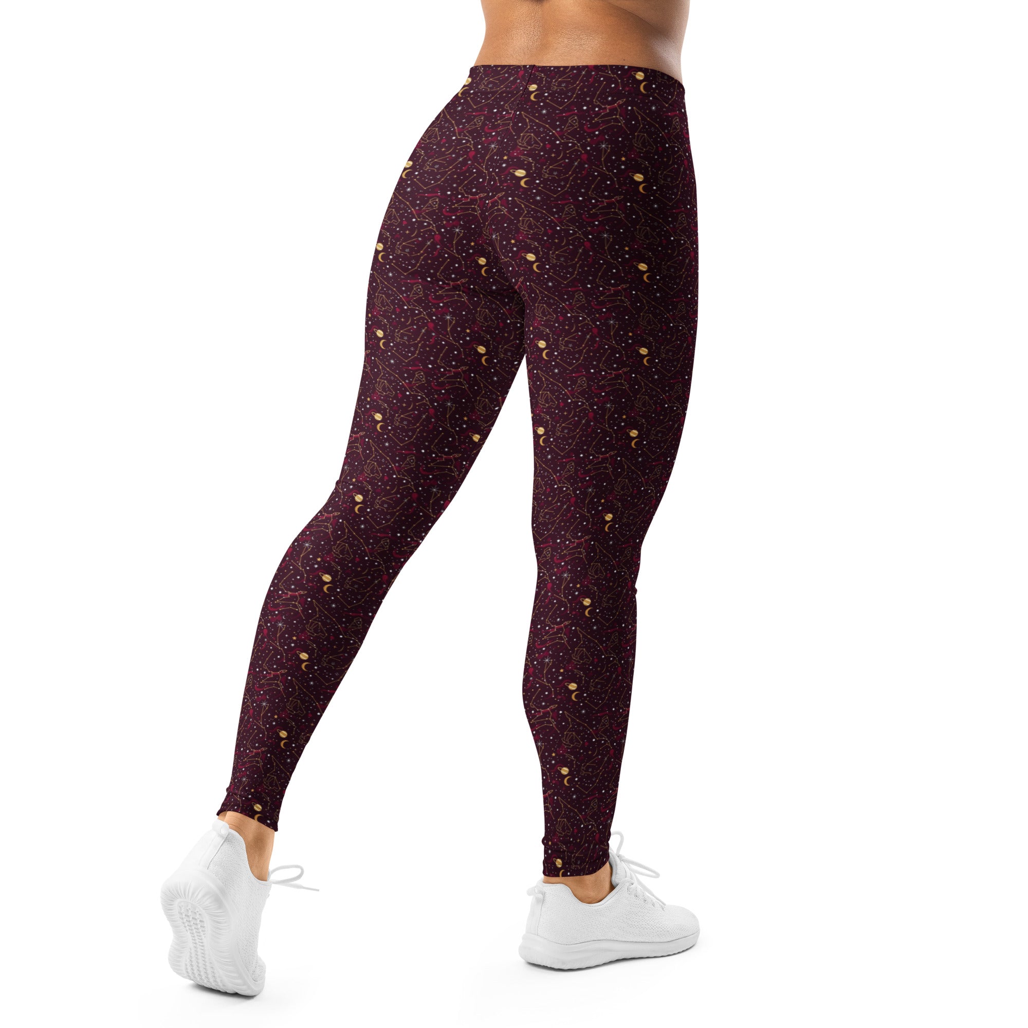 Scorpio Celestial Leggings featuring a star map design for active women, GearBunch Leggings.