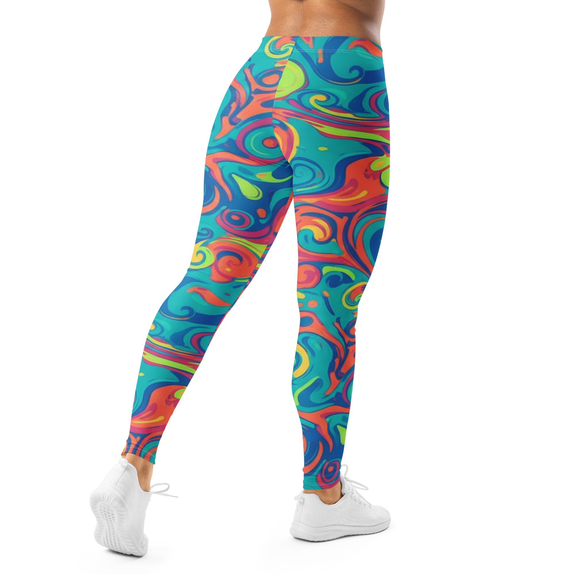 Liquid Marble Tropical Paradise Leggings | GearBunch
