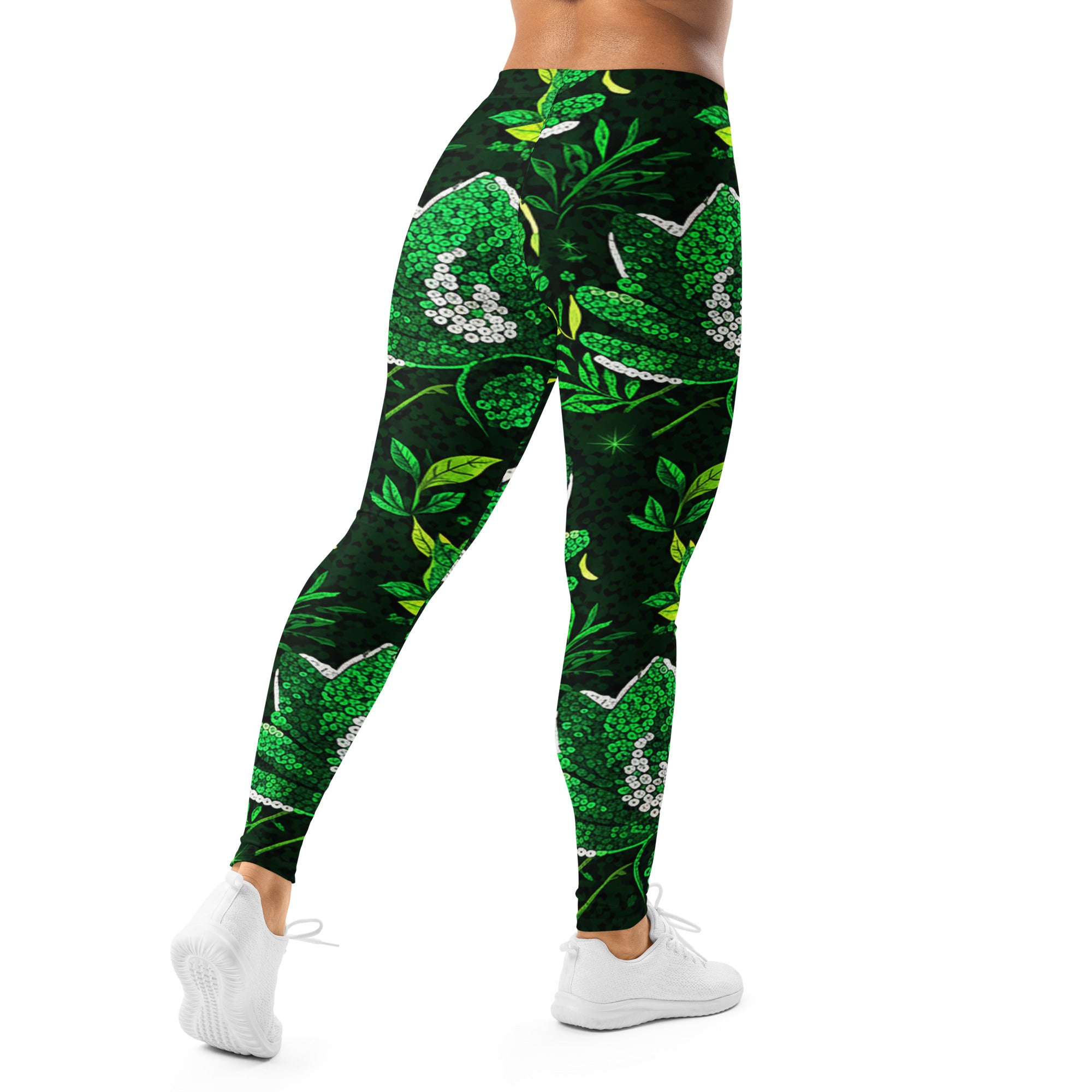 Emerald Paillette Magnolia Leggings | GearBunch