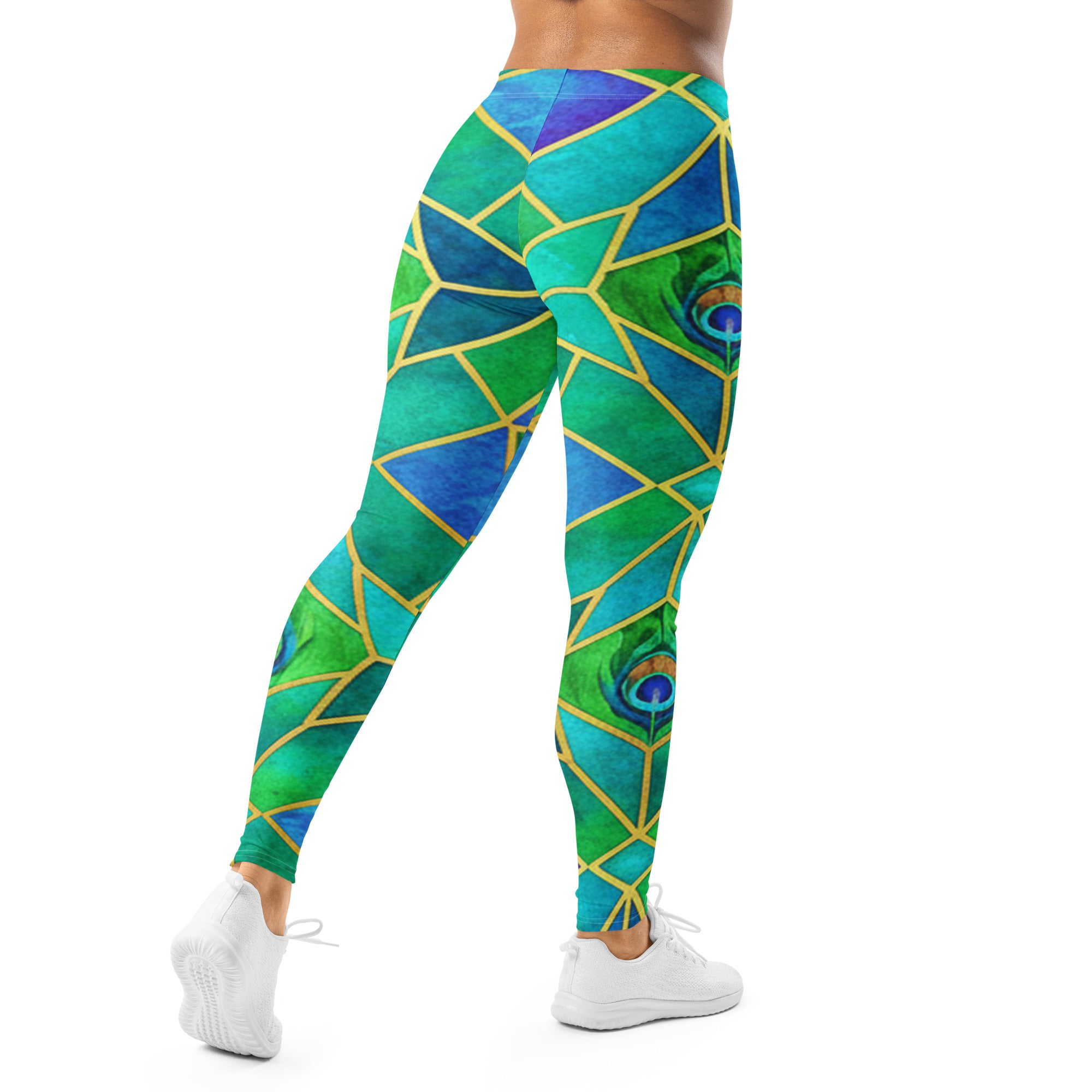 Arabic Peacock Plume Leggings | GearBunch