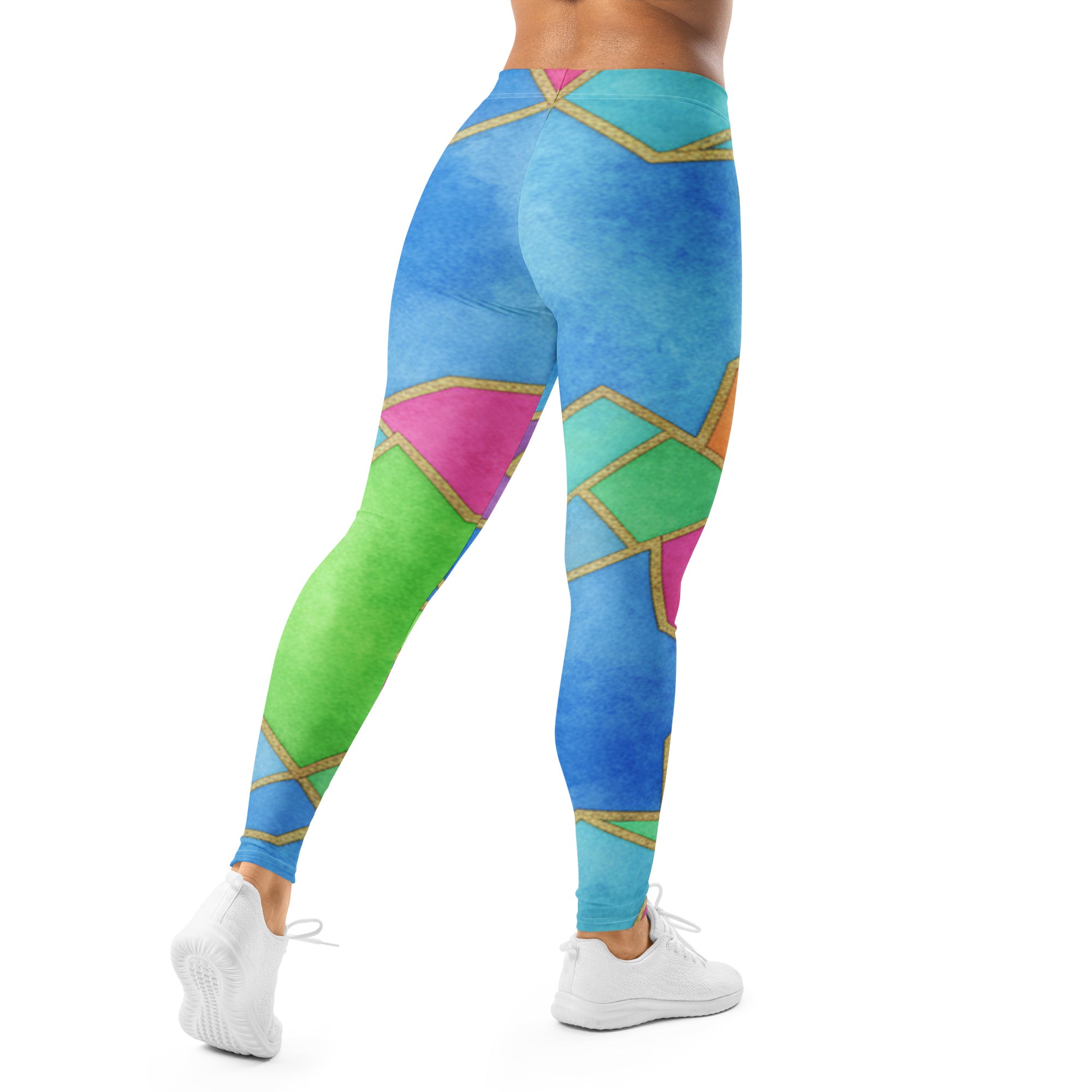 Women's arabic watercolour festival leggings front view