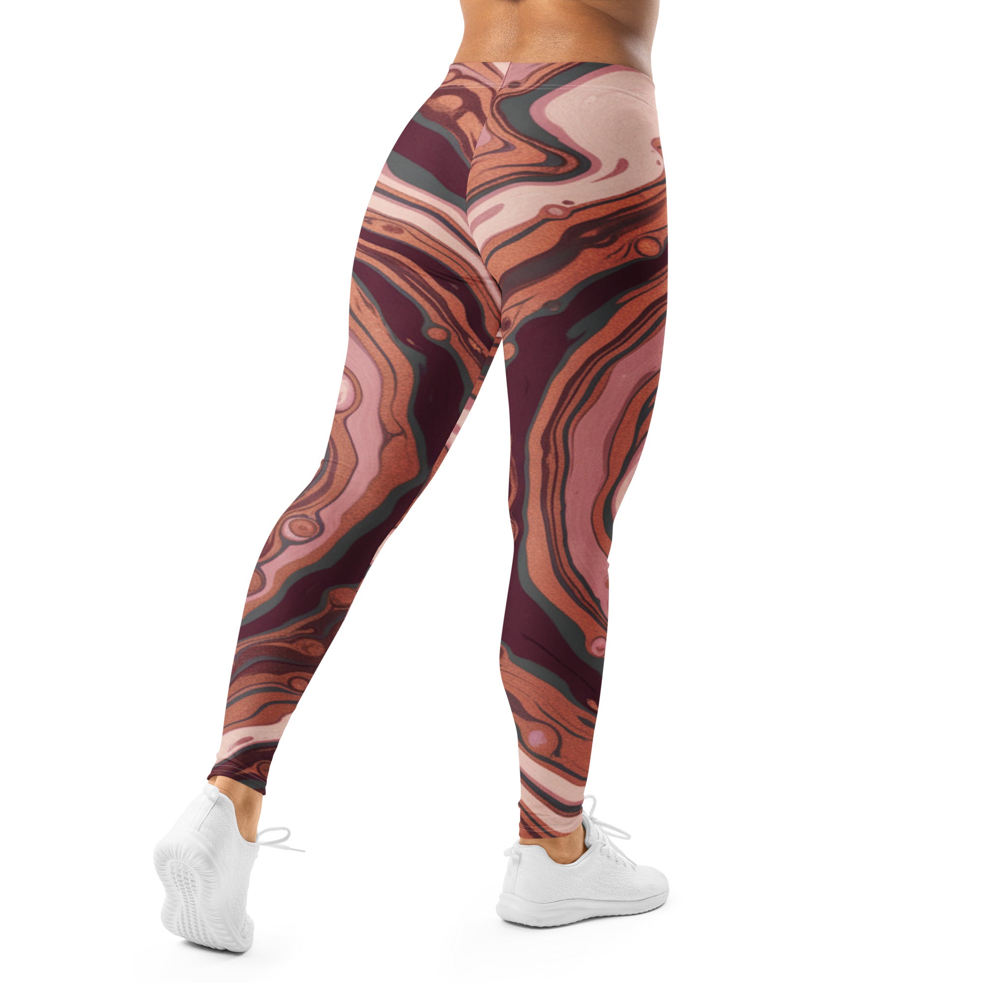 Liquid Marble Rose Gold Leggings | GearBunch