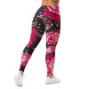 Pink Paillette Peony Leggings | GearBunch