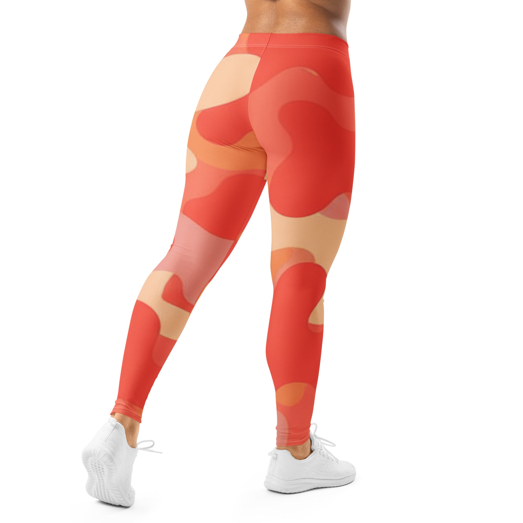 Coral Sunset Camo Leggings | GearBunch