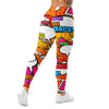 Comic Pop Sunset Orange Leggings | GearBunch