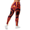 Women's psychedelic infrared printed leggings front view