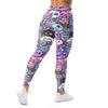 Women's kawaii pastel goth printed leggings front view