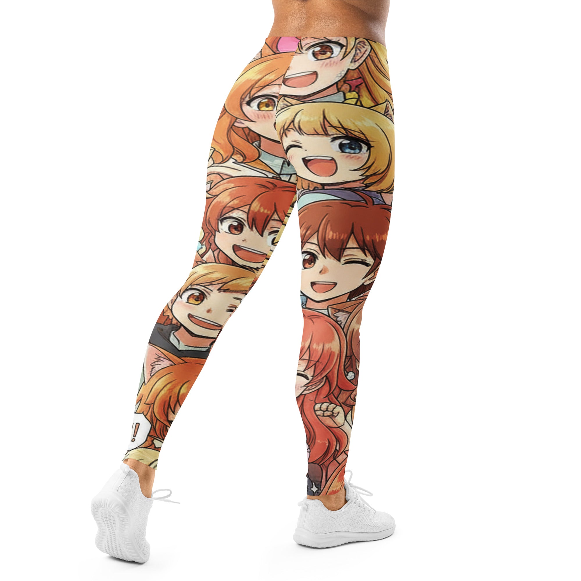 Anime Collage Cat Cafe Leggings | GearBunch
