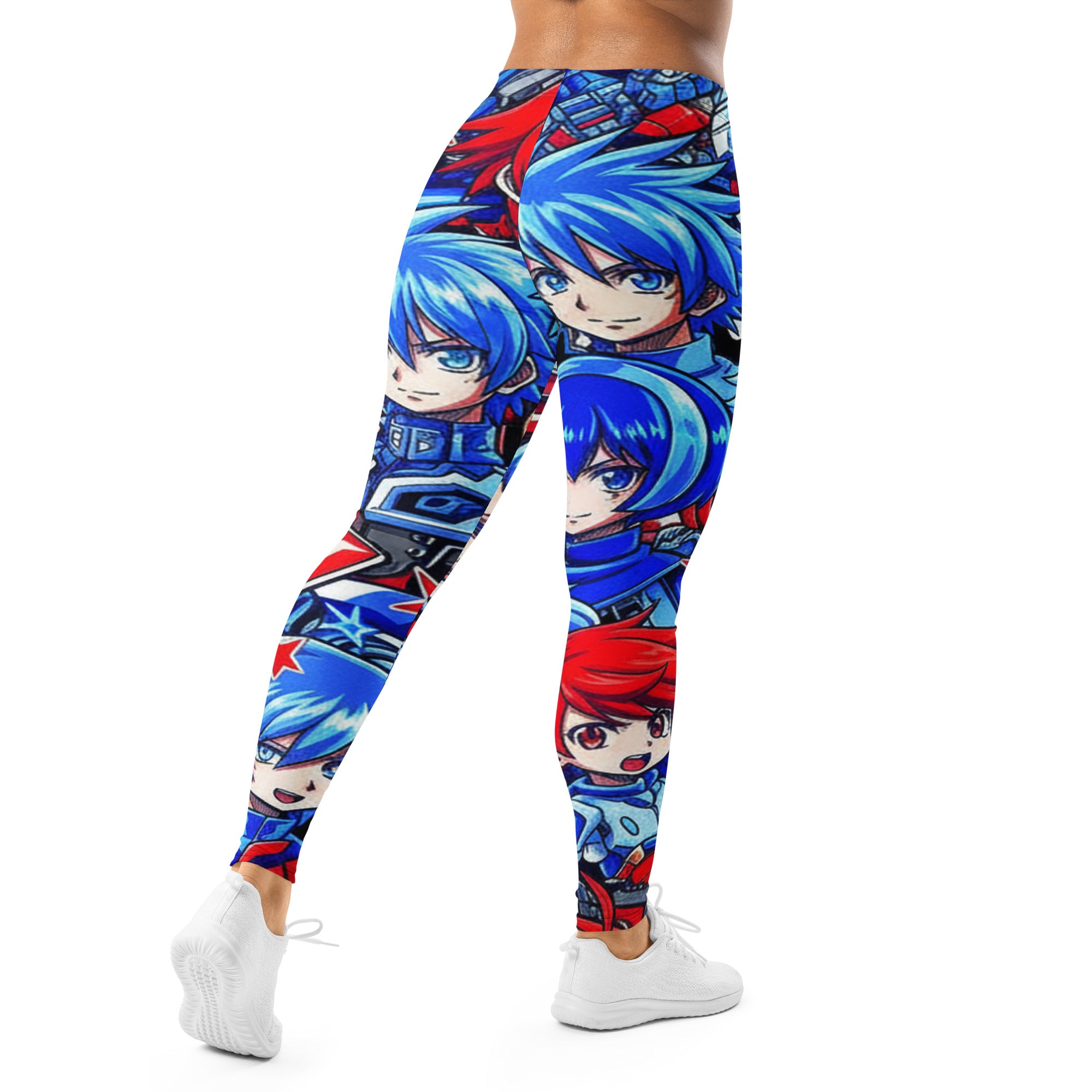 Anime Collage Mecha Pilot Leggings | GearBunch