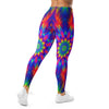 Women's starburst pattern leggings front view