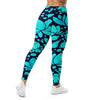 Teal Paillette Lotus Leggings | GearBunch