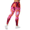 Women's psychedelic plasma core printed leggings front view