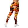 Anime Collage Fire Spirit Leggings | GearBunch