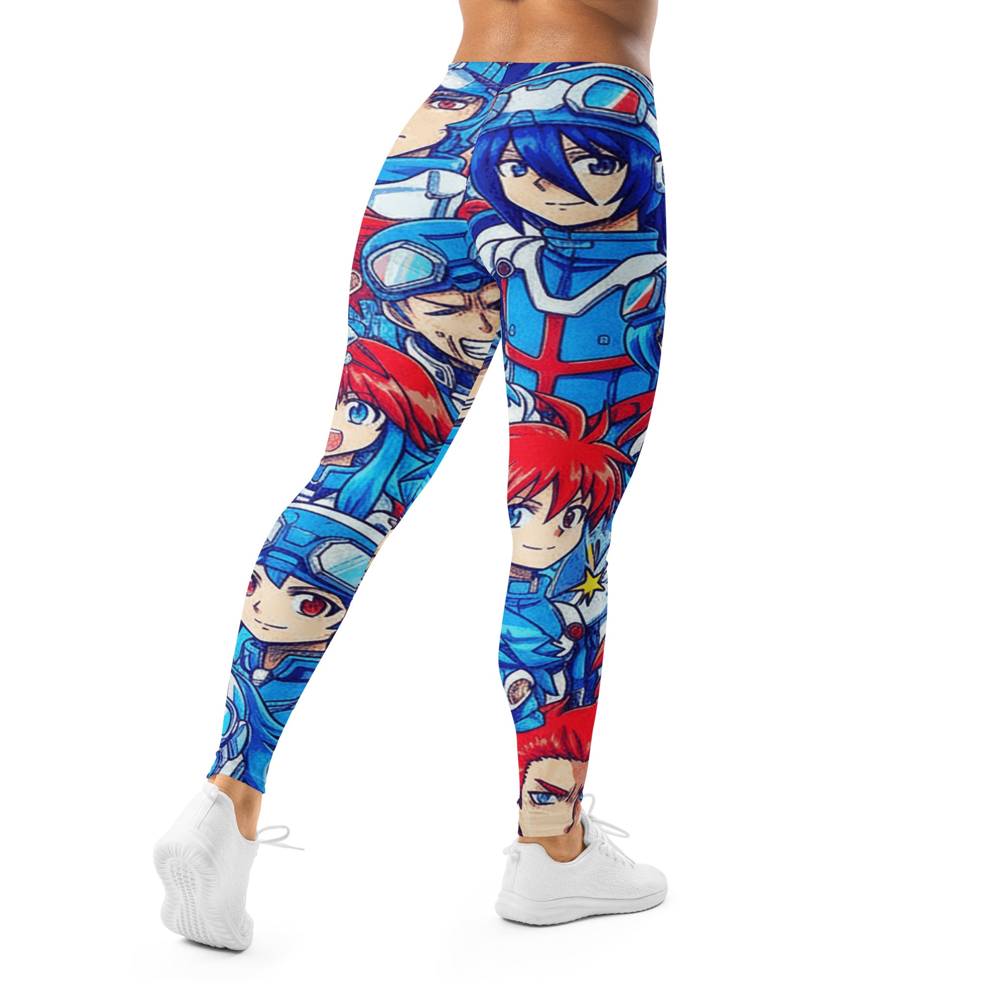Anime Collage Mecha Pilot Leggings | GearBunch