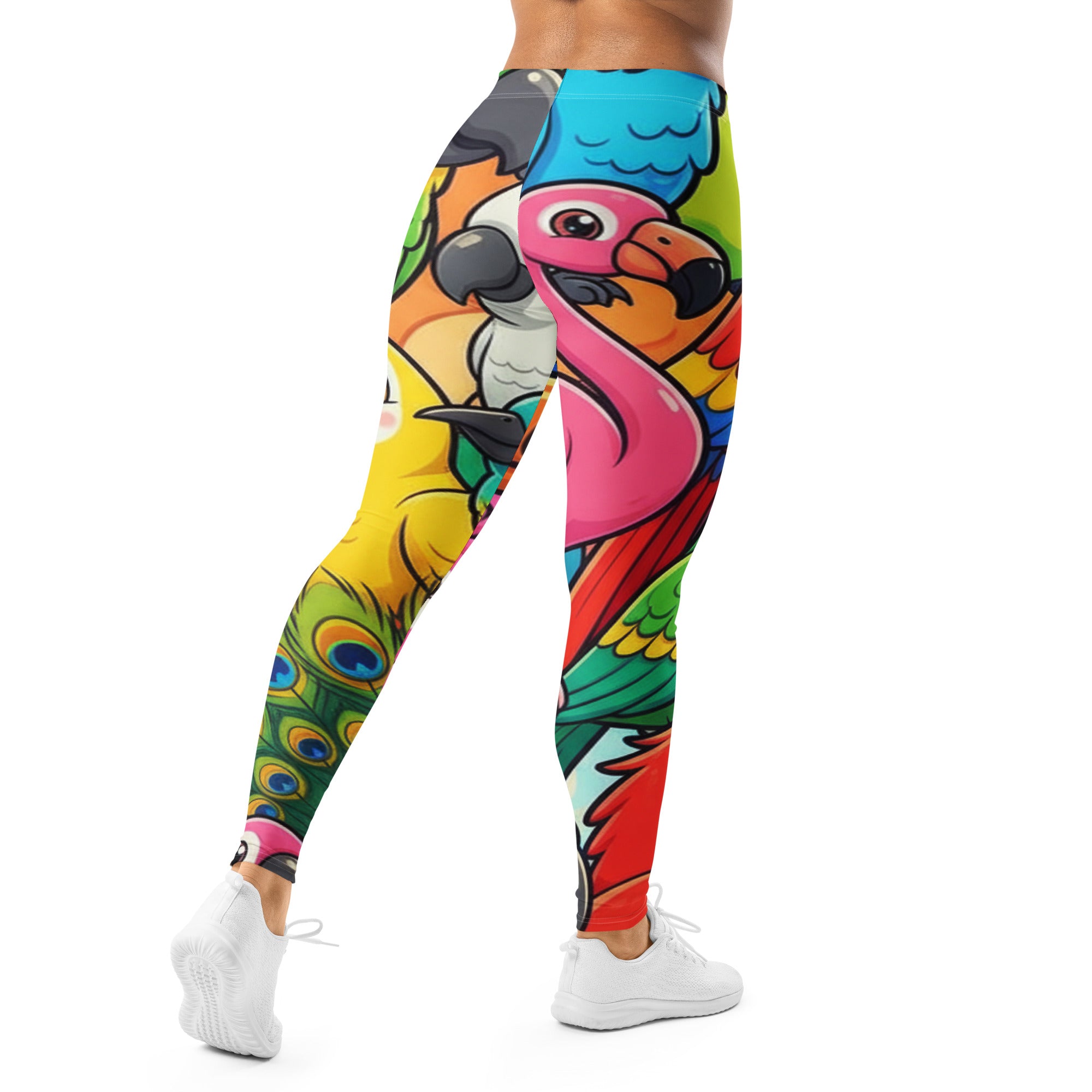 Vibrant Tropical Birds Leggings | GearBunch