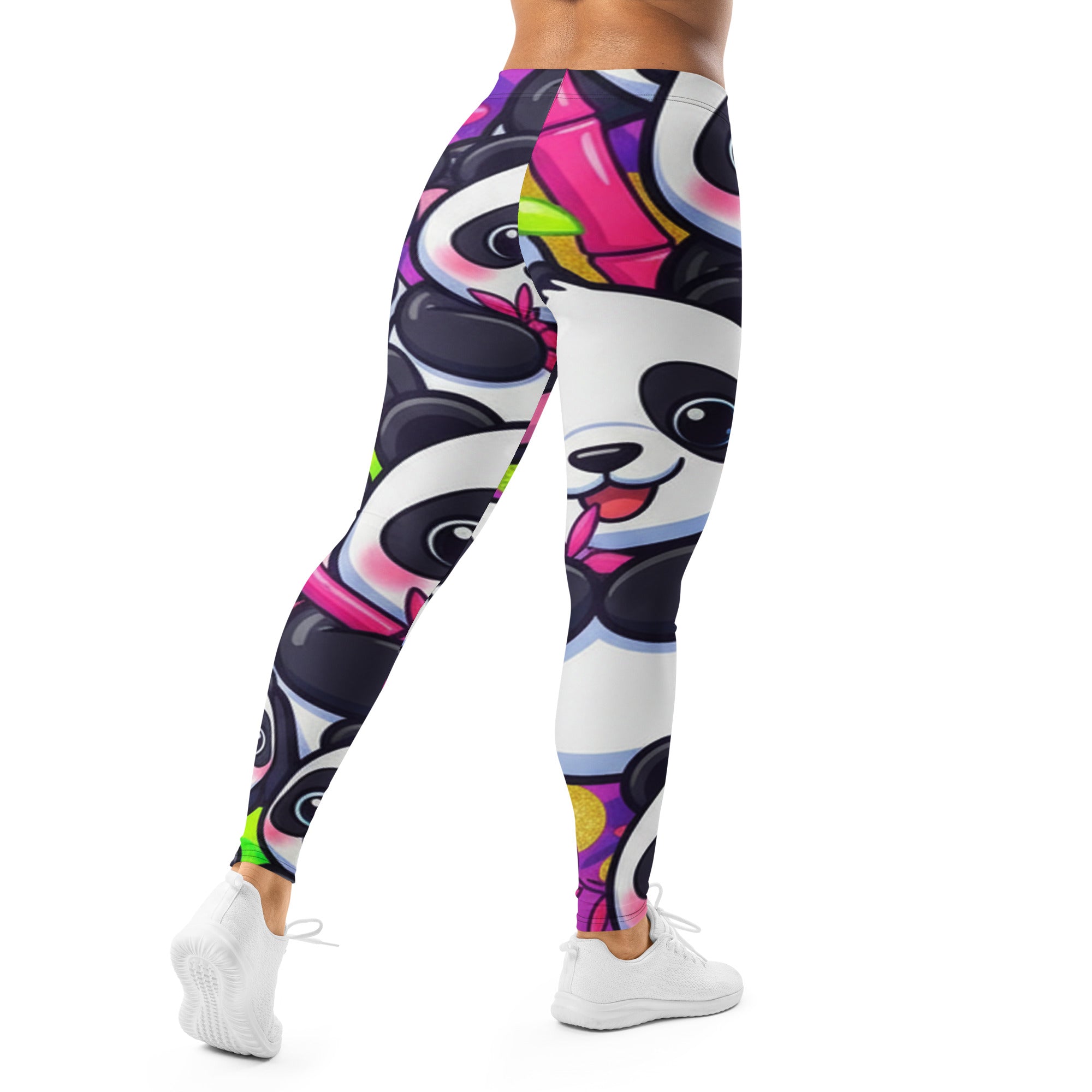 Vibrant Panda Party Leggings | GearBunch