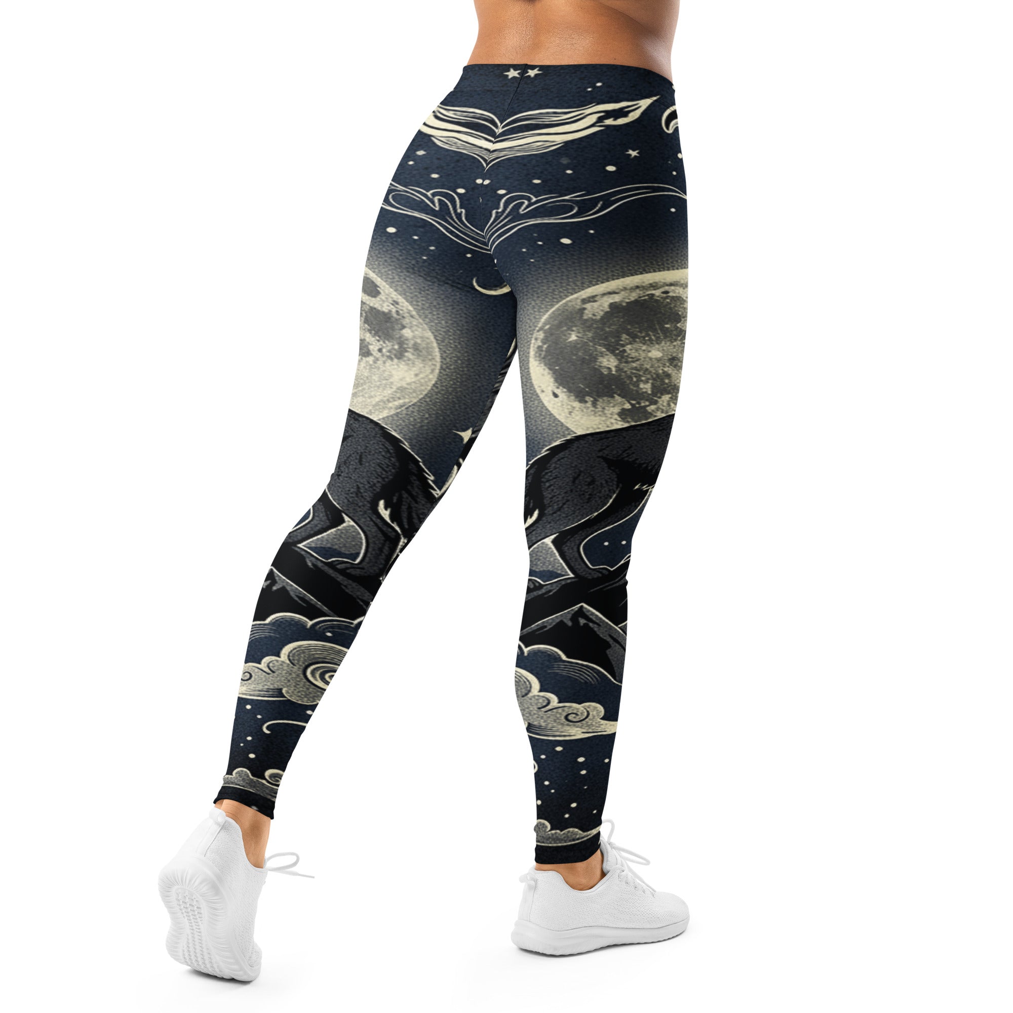 Wolf Howl Full Moon Leggings | GearBunch