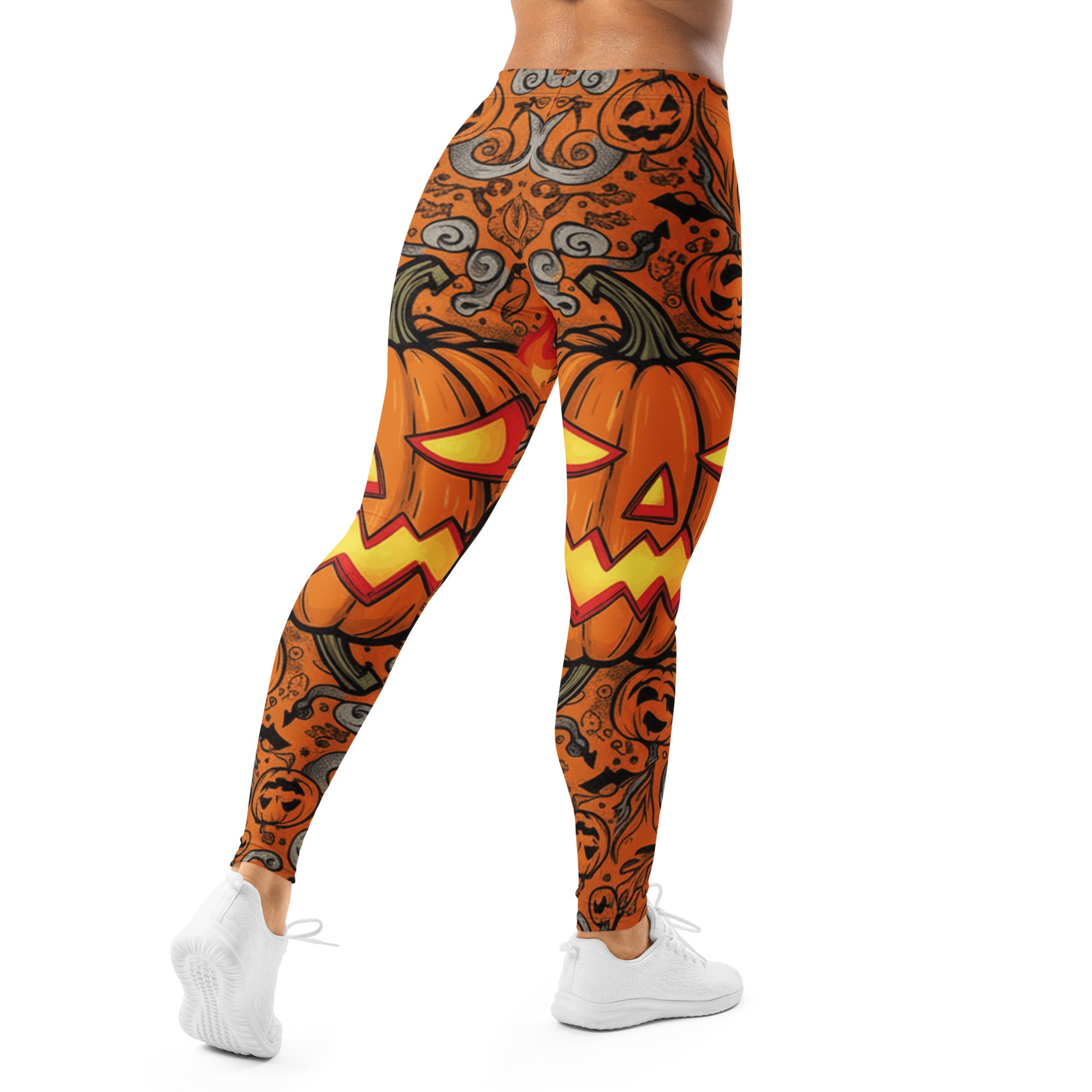 Carved Jack-o-Lantern Glow Leggings | GearBunch