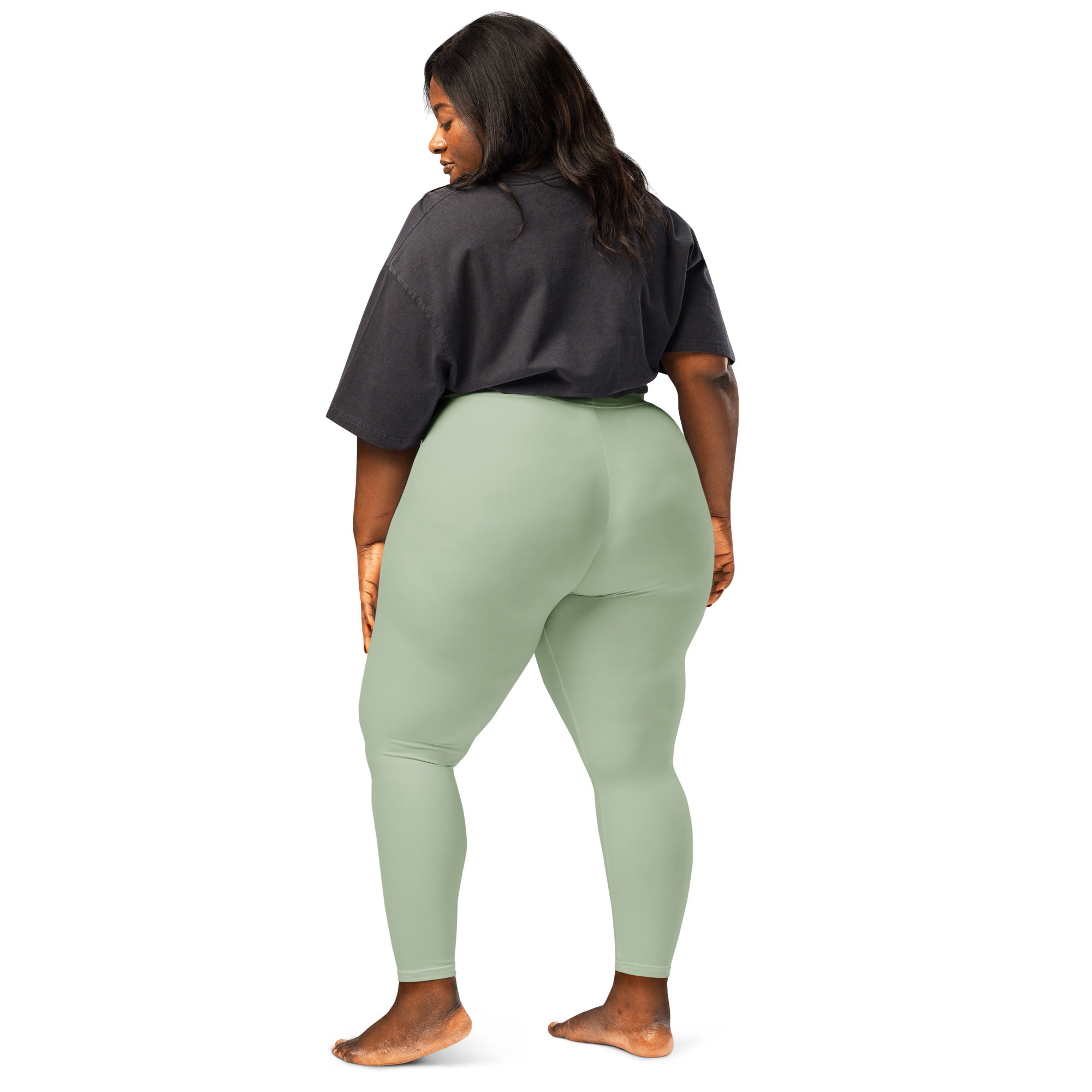Solid Soft Sage Green Kids Leggings | GearBunch