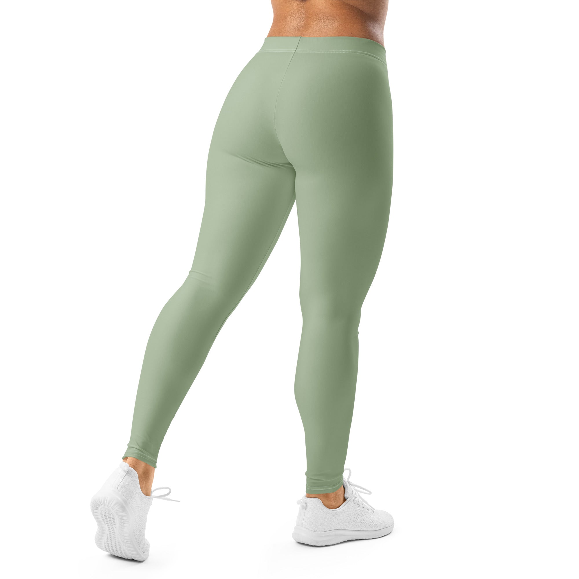Solid Soft Sage Green Kids Leggings | GearBunch