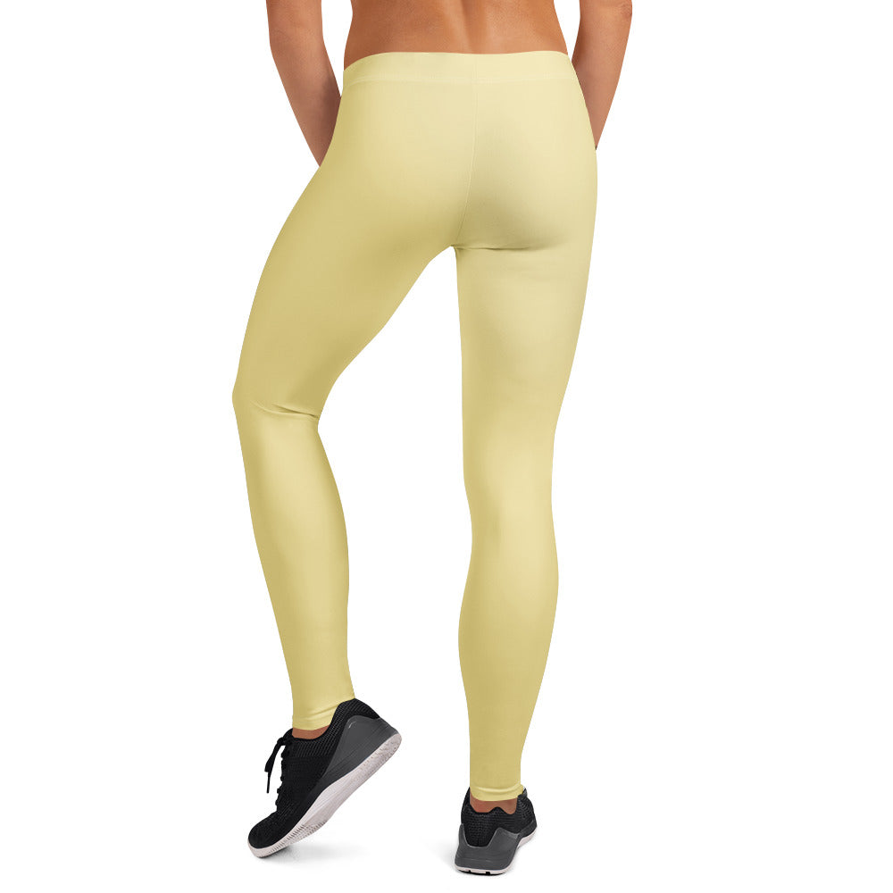 Solid Butter Yellow Kids Leggings | GearBunch
