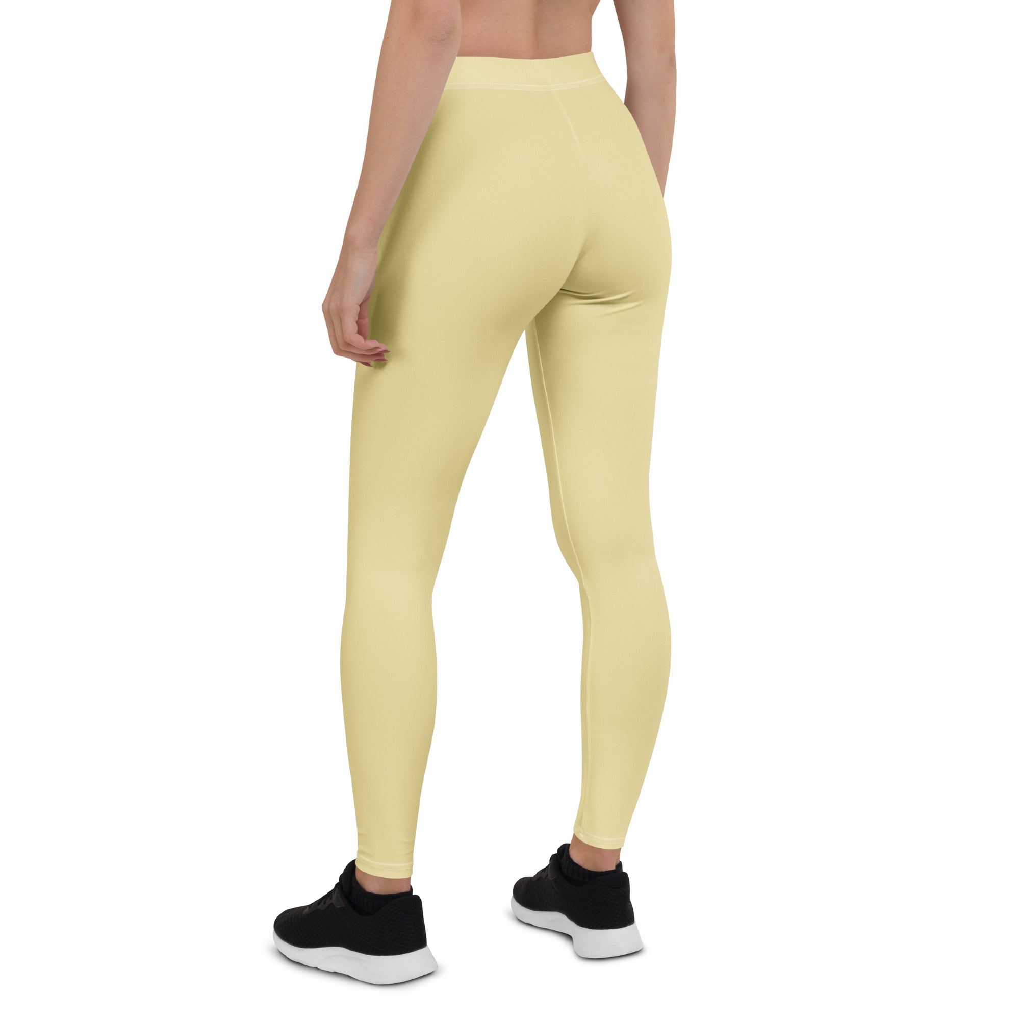 Solid Butter Yellow Kids Leggings | GearBunch