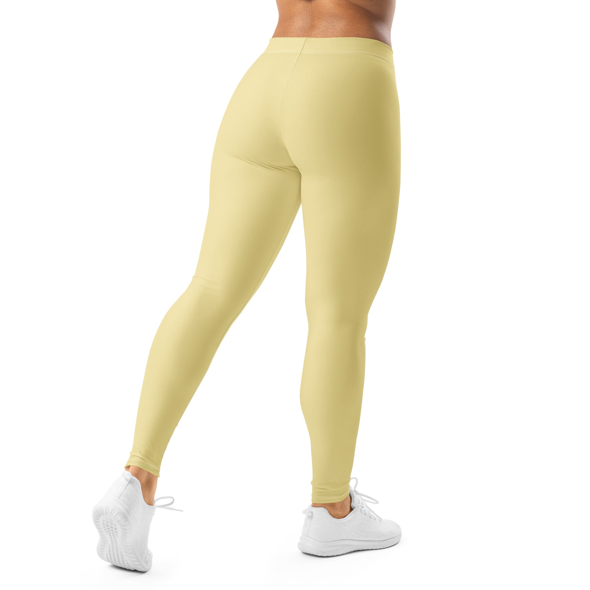 Solid Butter Yellow Kids Leggings | GearBunch