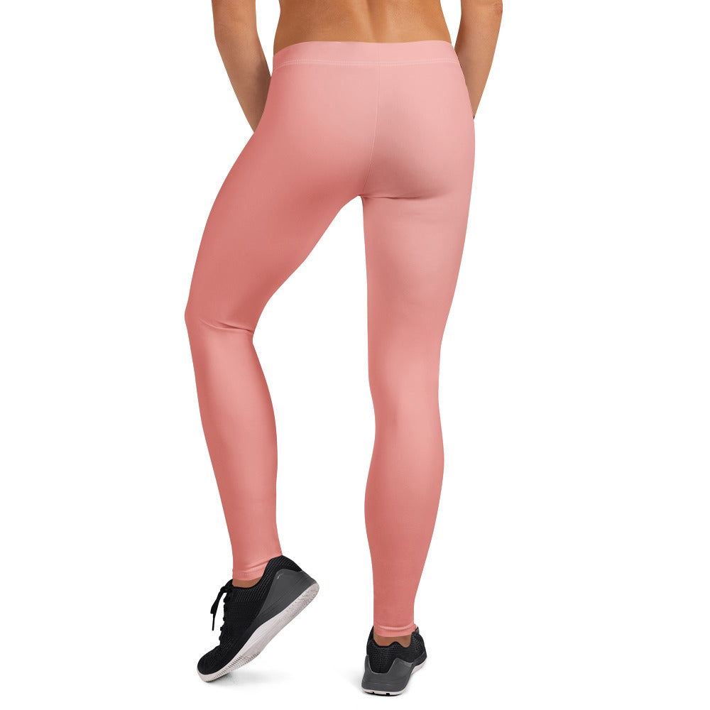 Solid Soft Coral Kids Leggings | GearBunch