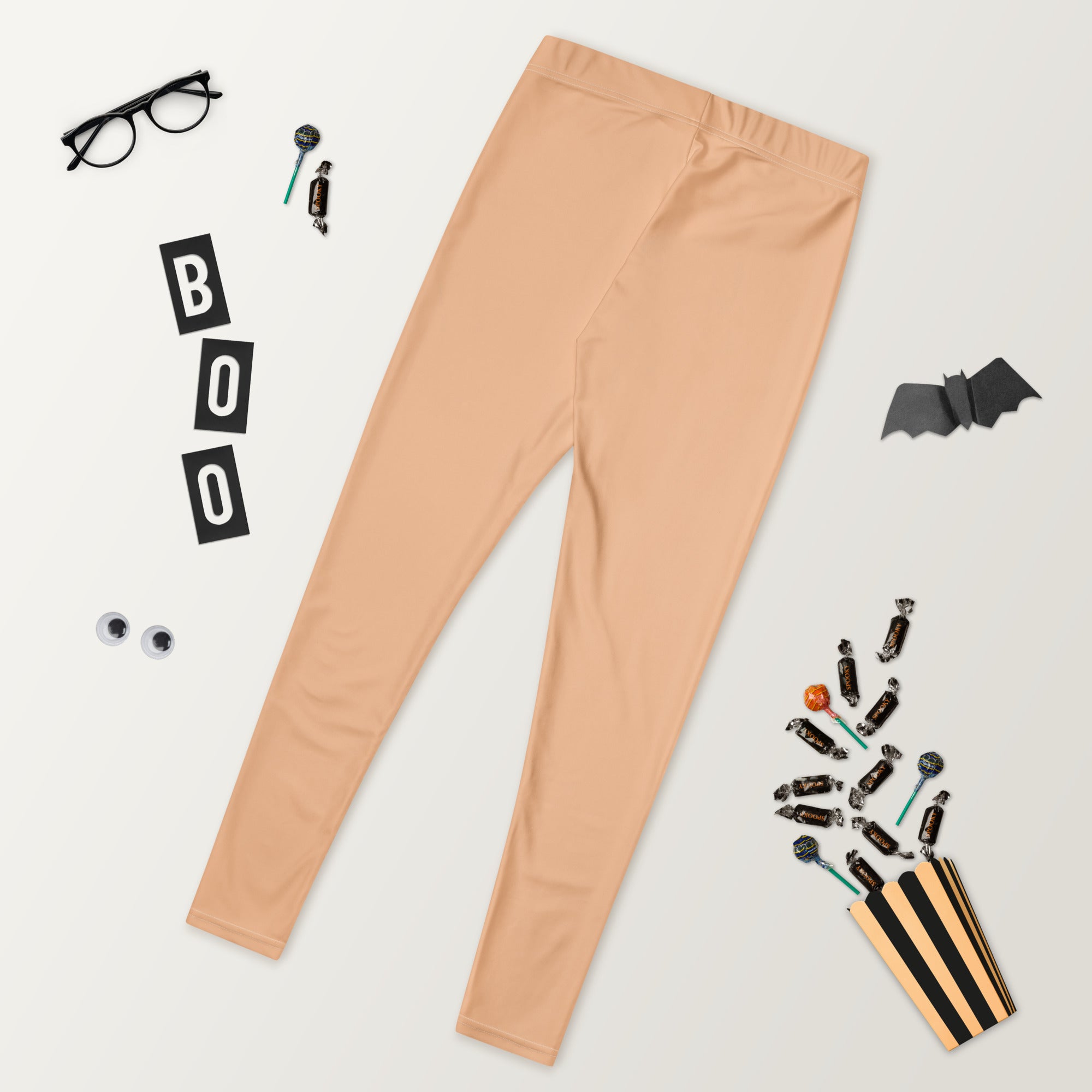 Solid Apricot Kids Leggings | GearBunch