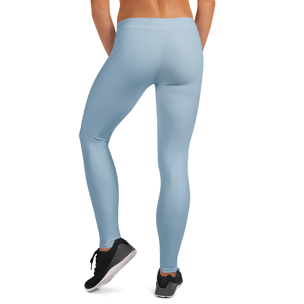 Solid Dusty Chambray Blue Kids Leggings | GearBunch