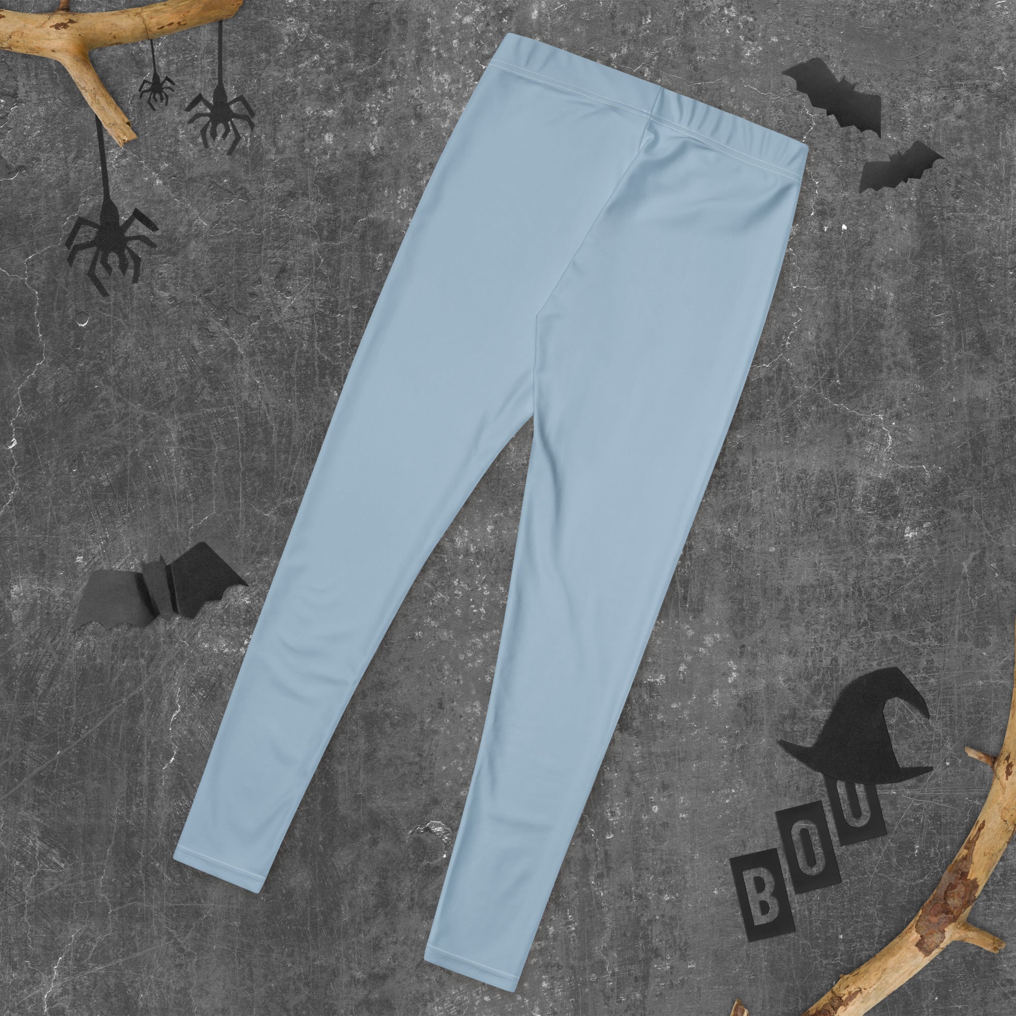 Solid Dusty Chambray Blue Kids Leggings | GearBunch