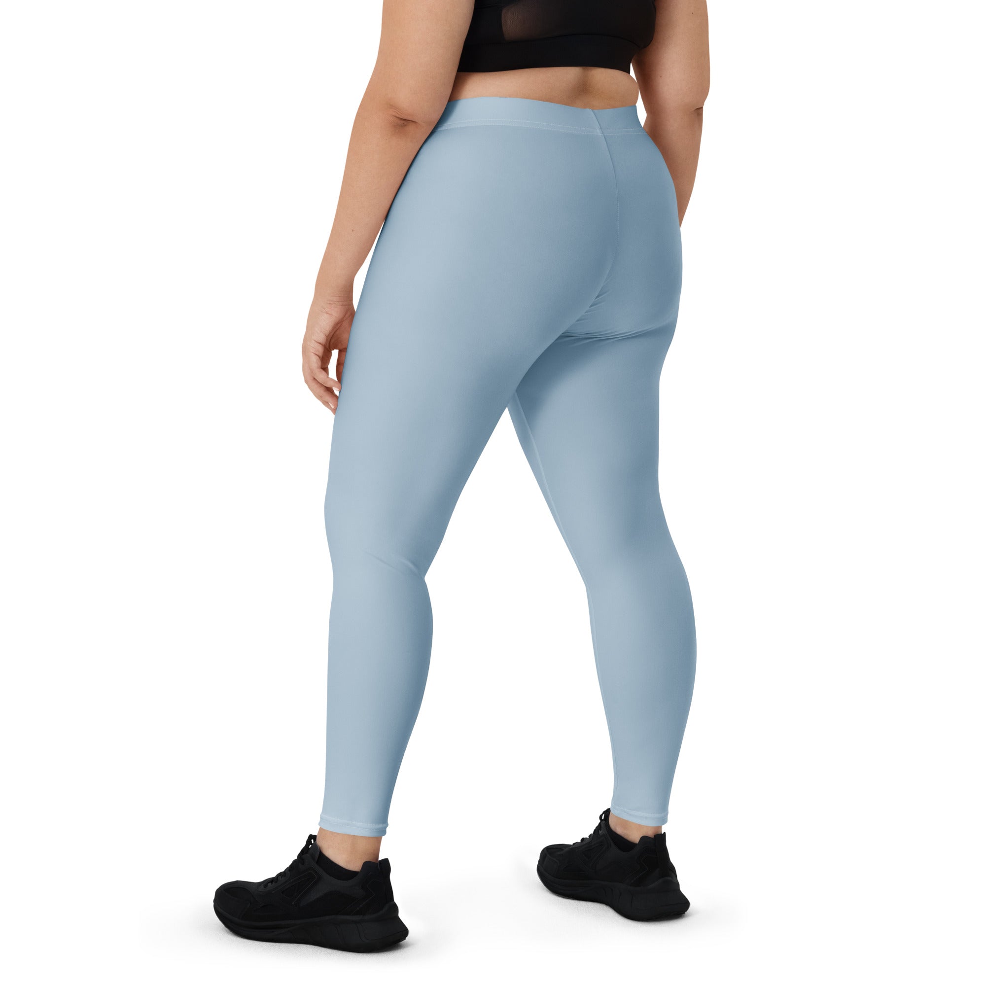 Solid Dusty Chambray Blue Kids Leggings | GearBunch