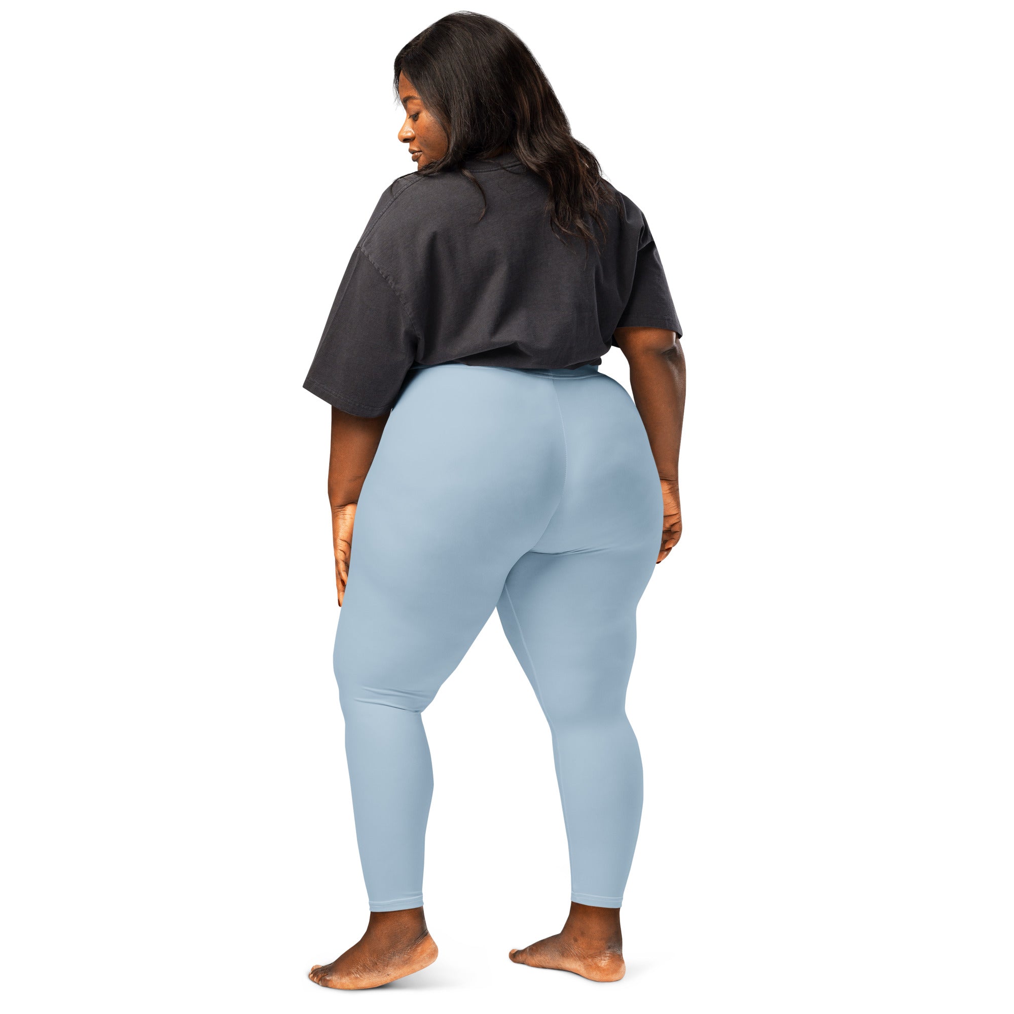 Solid Dusty Chambray Blue Kids Leggings | GearBunch