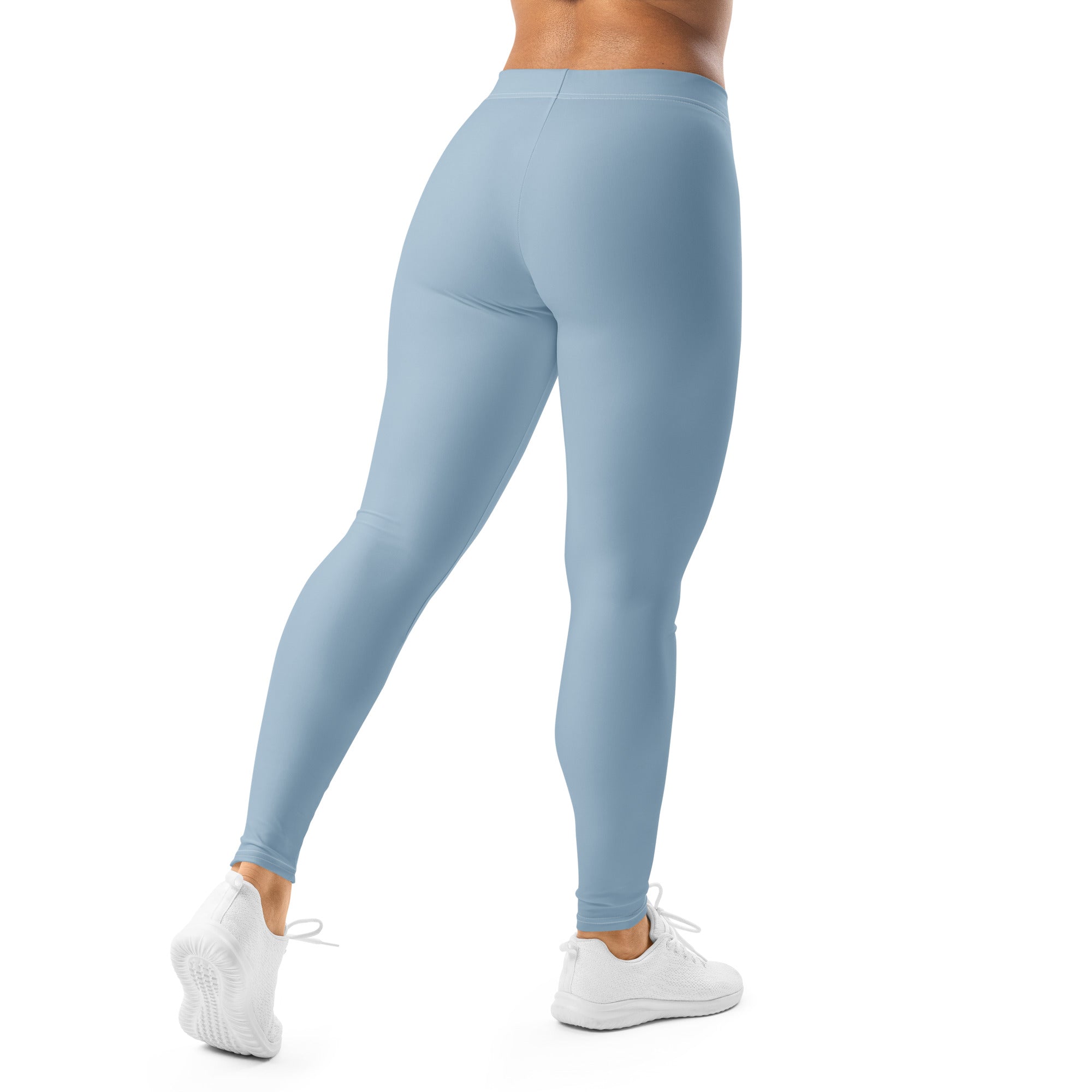 Solid Dusty Chambray Blue Kids Leggings | GearBunch