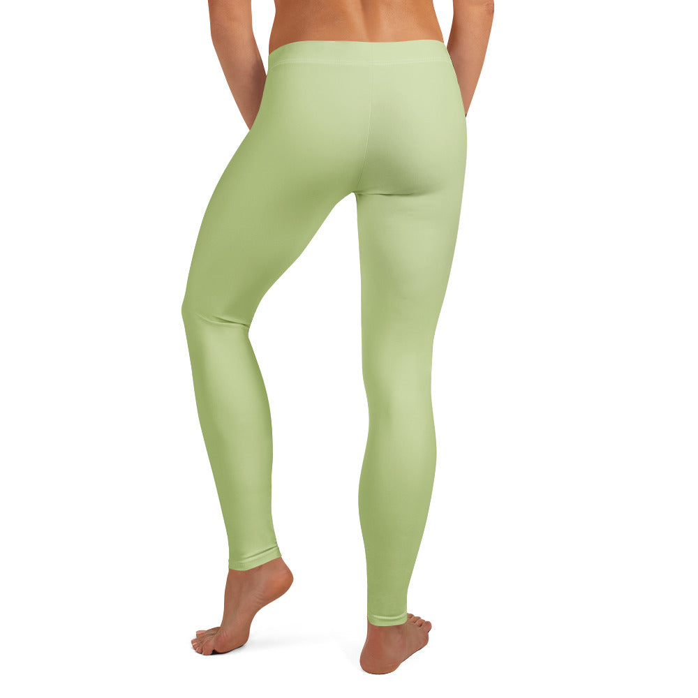 Solid Pistachio Kids Leggings | GearBunch