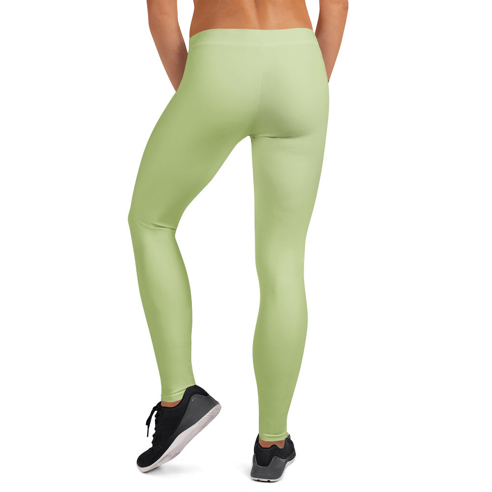 Solid Pistachio Kids Leggings | GearBunch