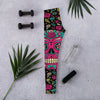 Women's sugar skull botanica printed leggings front view