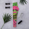 Women's drive-in horror b-movie printed leggings front view