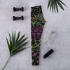 Women's deadly nightshade botanical printed leggings front view