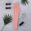 Kids' solid soft coral kids leggings side view | GearBunch kids leggings