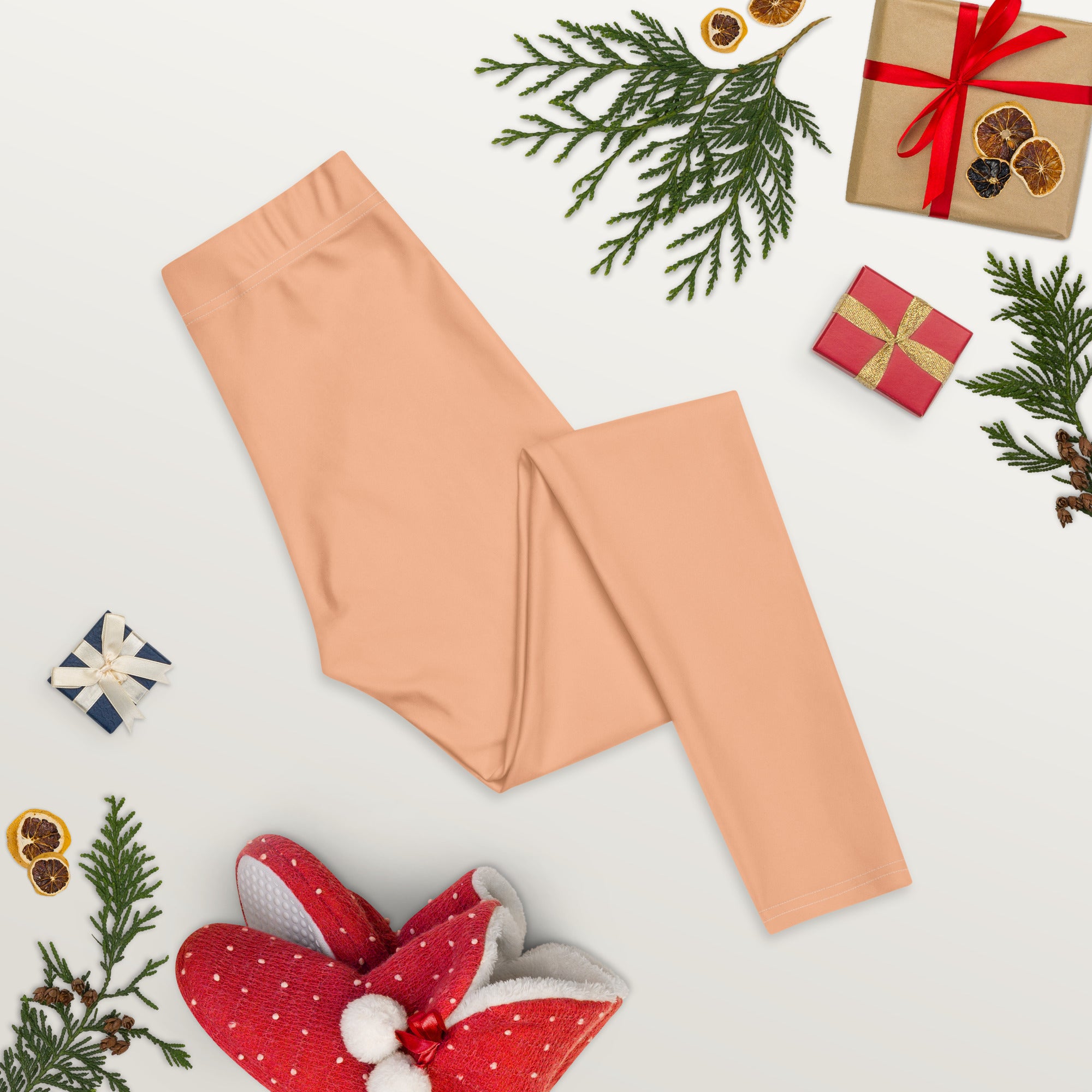 Solid Peach Fuzz Kids Leggings | GearBunch